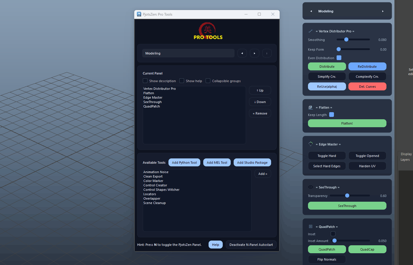 Panel Menu – New Panel demo
