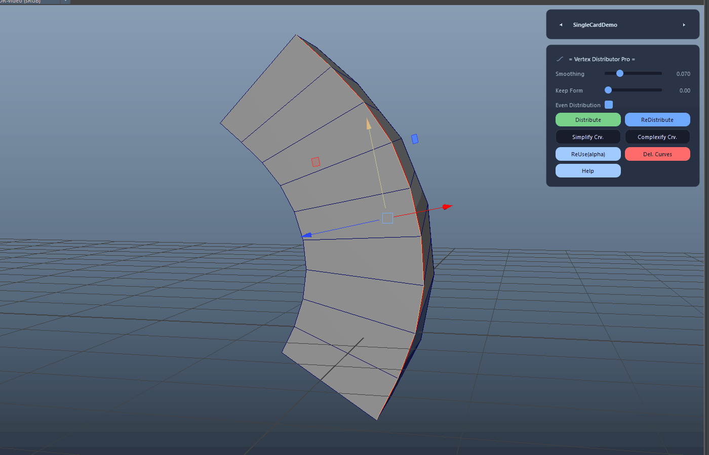 ReDistribute After Curve Edits demo